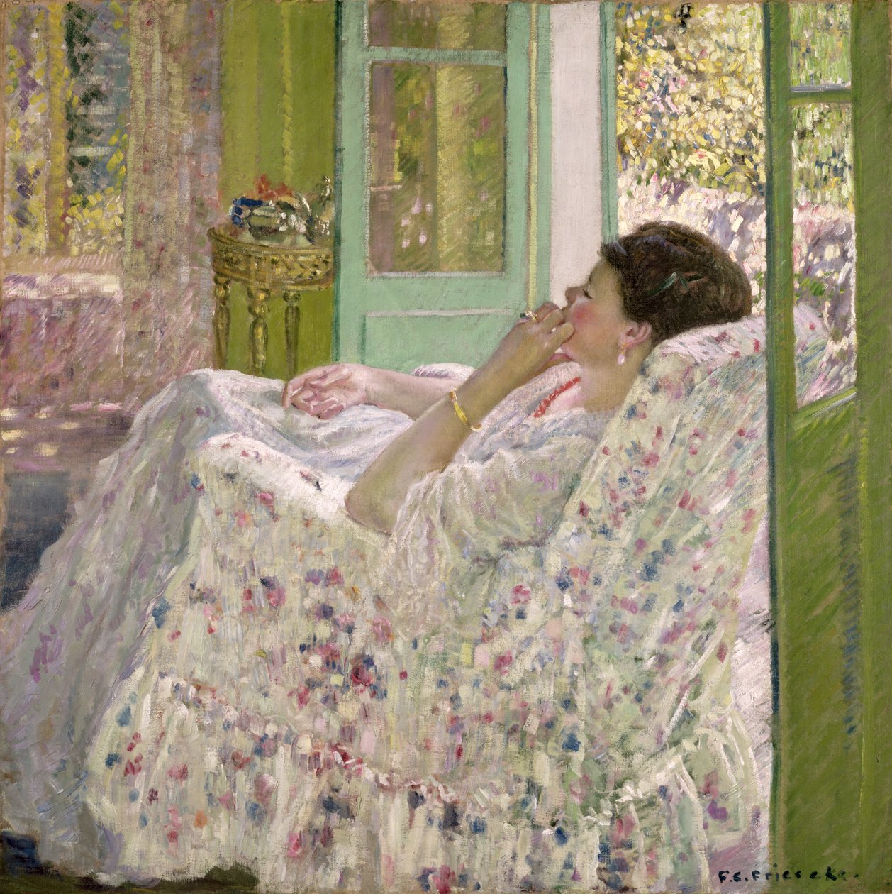 Odpoledne - Žlutá místnost od Frederick Carl Frieseke