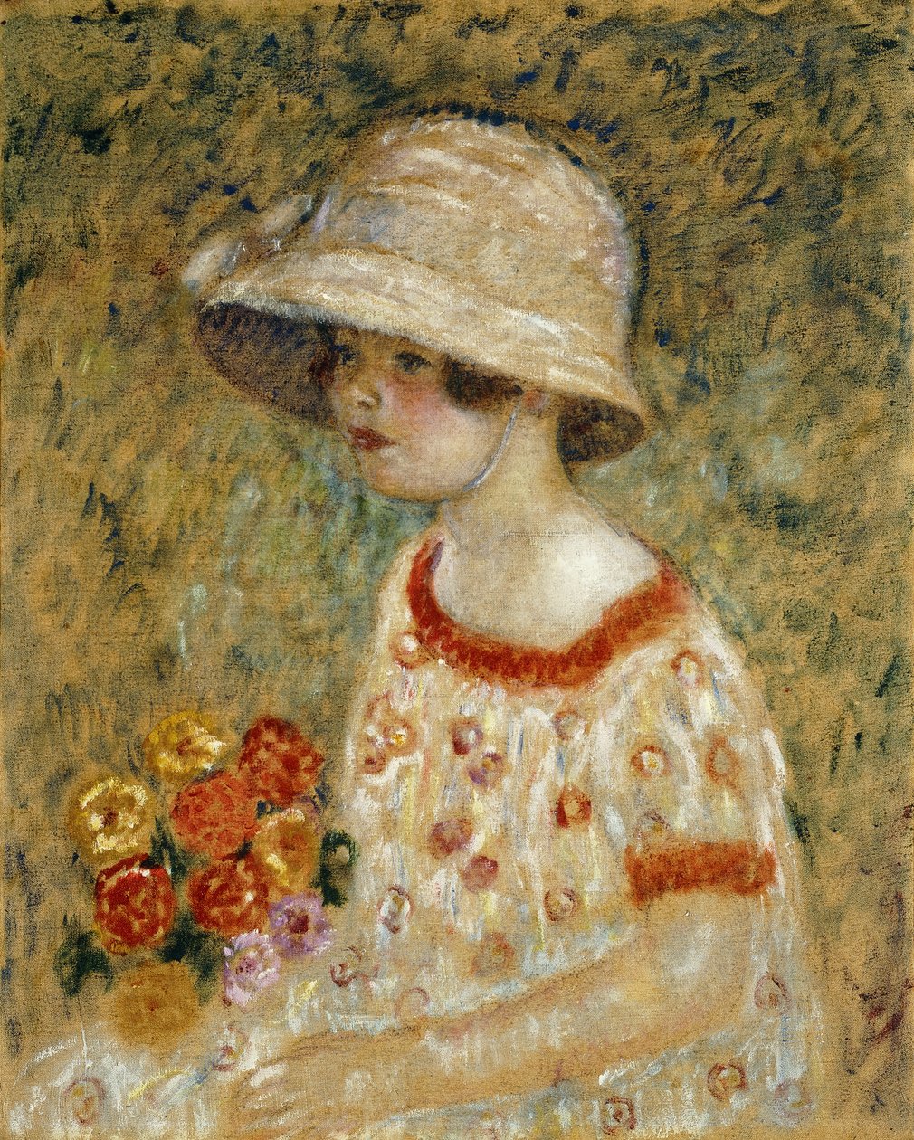 Portrét Frances Kilmerové od Frederick Carl Frieseke