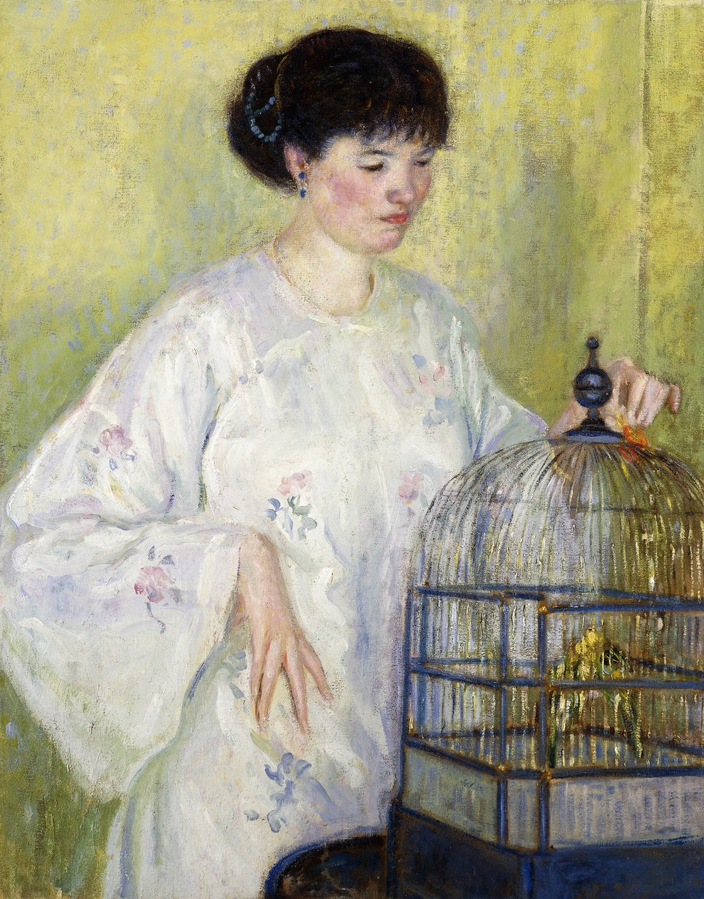 Portrét Madame Frieseke, cca 1912-1913 (olej na plátně) od Frederick Carl Frieseke