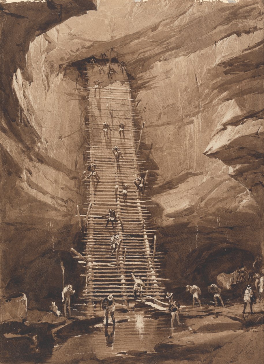 Dobře v Bolonchen, Yucatan od Frederick Catherwood