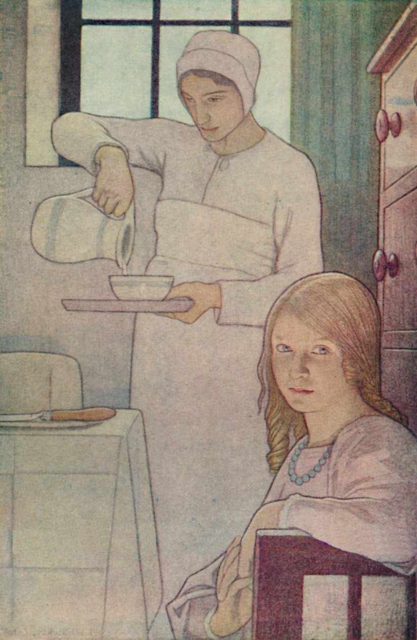Lois a její sestra. Z Knihy kvakerských svatých. L. V. Hodgkin., 1923 od Frederick Cayley Robinson