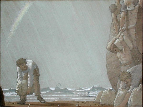 Obchodníci na moři (akvarel s tužkou na papíře) od Frederick Cayley Robinson