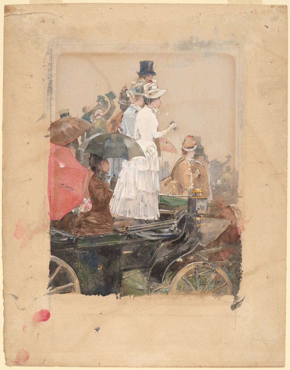 Diváci na Grand Prix, 1888. od Frederick Childe Hassam