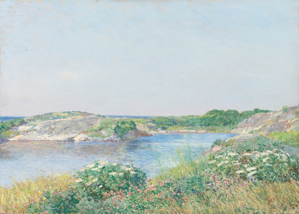 Malý rybník, Appledore, 1890. od Frederick Childe Hassam