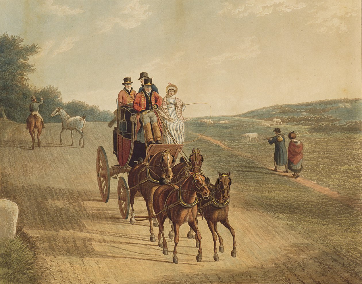 Poštovní trenér, 1819 od Frederick Christian Lewis