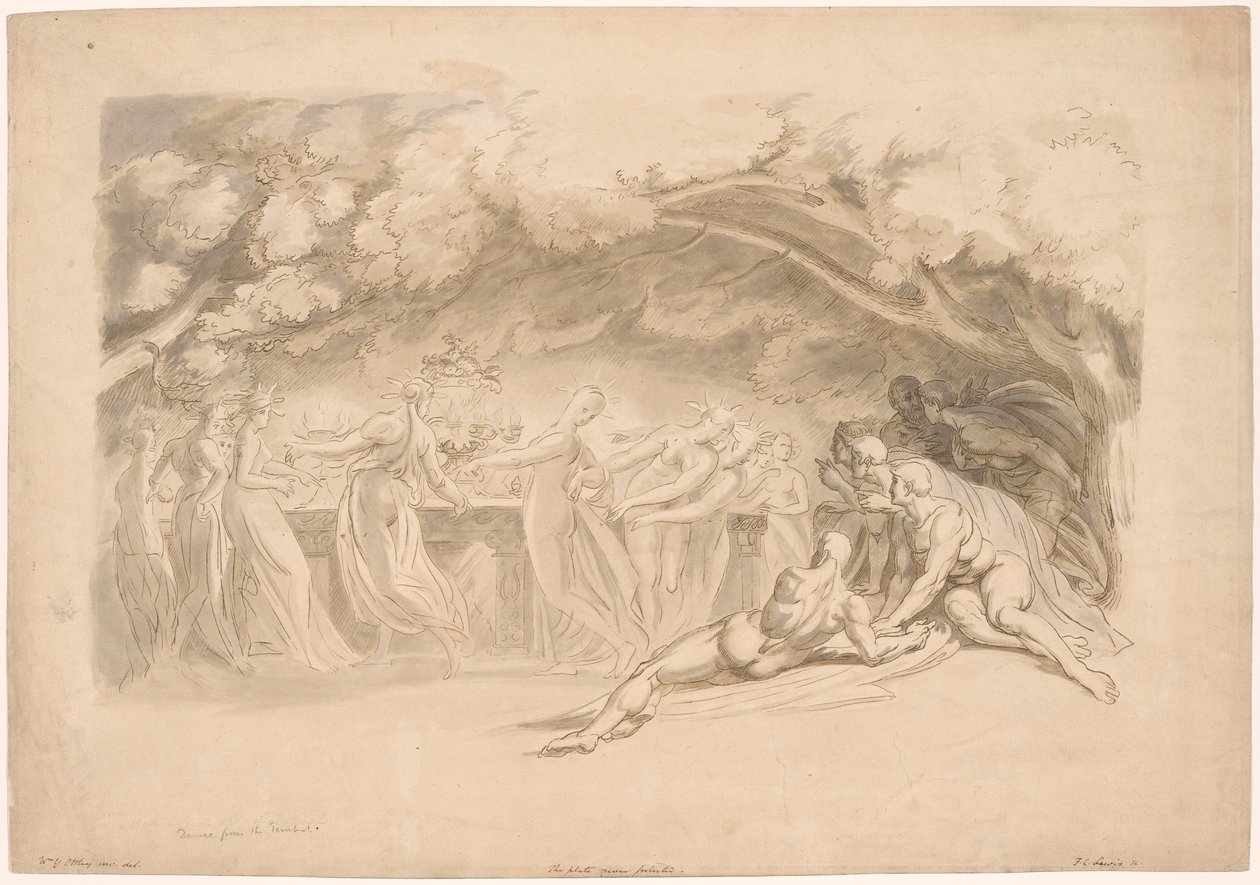 Tanec nymf z Bouře od Frederick Christian Lewis
