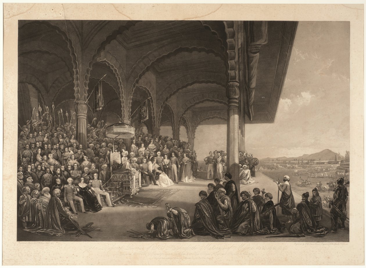 Dussorah Durbar Jeho Výsosti maharádže z Mysore od Frederick Christian Lewis