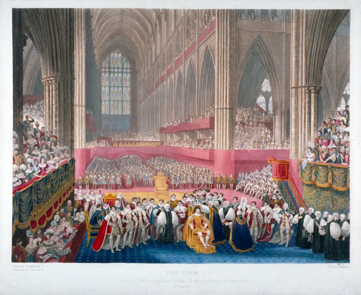 Korunovace krále Jiřího IV. ve Westminsterském opatství, Londýn, 19. července 1821 od Frederick Christian Lewis