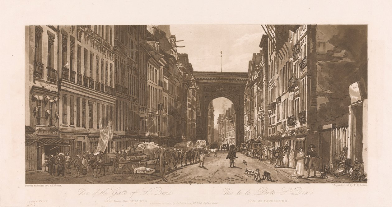 Pohled na bránu svatého Denise od Frederick Christian Lewis the Elder