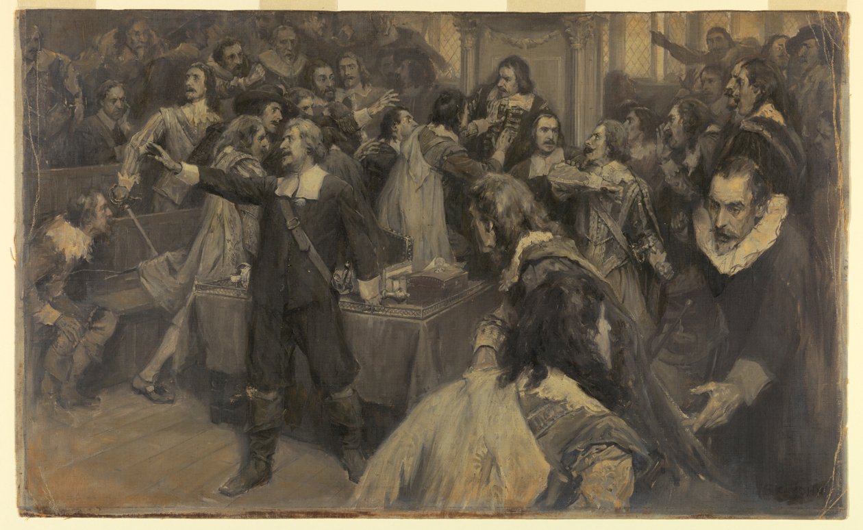 Scéna ve sněmovně parlamentu, 2. března 1629 od Frederick Coffay Yohn