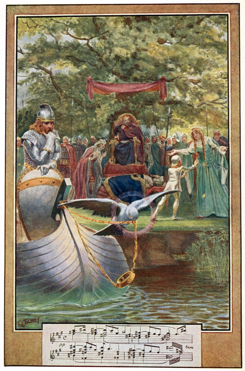The Departure of Lohengrin, ilustrace z 