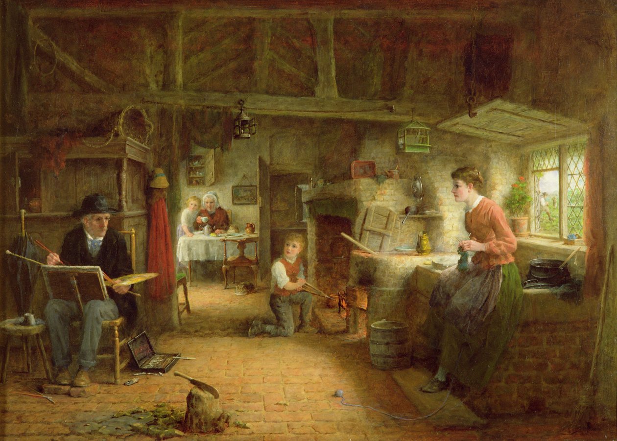Návštěva umělce od Frederick Daniel Hardy