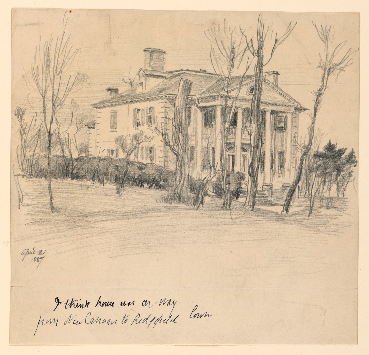 Governor Lounsbury House, Main Street, Ridgefield, Conn. od Frederick Dielman