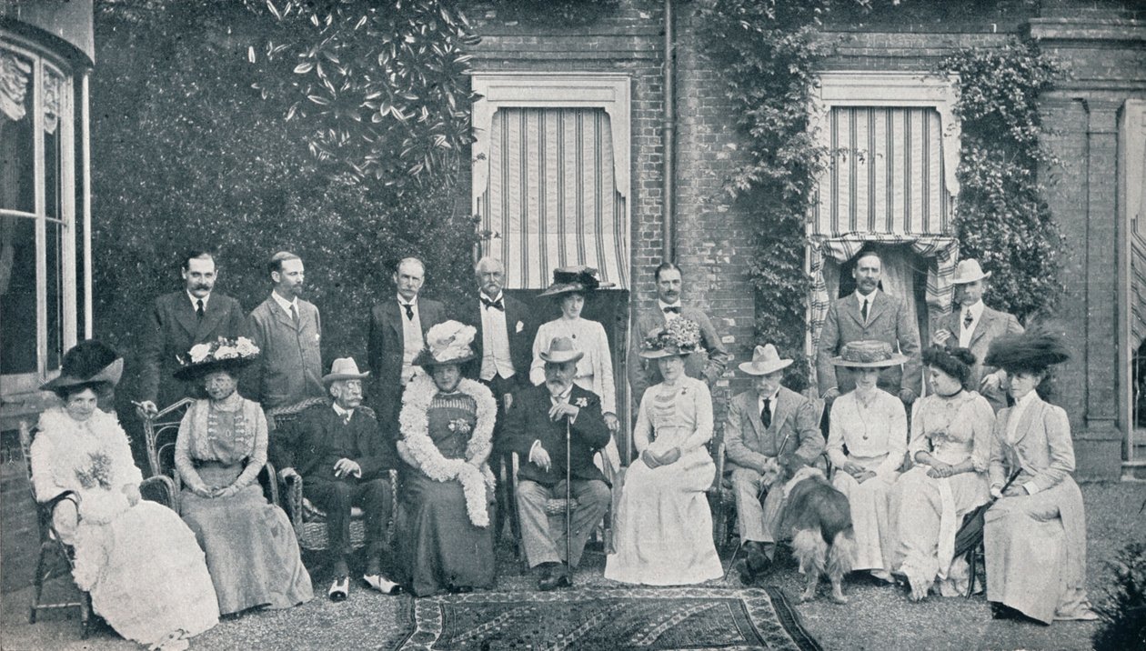 Royal house party v The Grove, Watford, sídlo lorda Clarendona, v červenci 1909 1911 od Frederick Downer and Sons