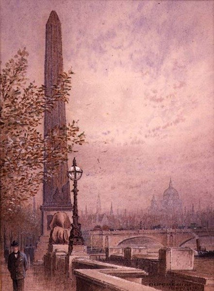 Kleopatřina jehla (akvarel na papíře) od Frederick E.J. Goff