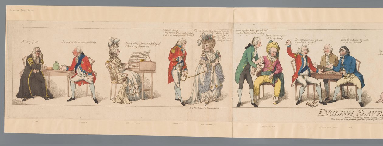 Dvacet osobností veřejného života v různých situacích Anglické otroctví nebo obraz doby (název na předmětu) od Frederick George Byron