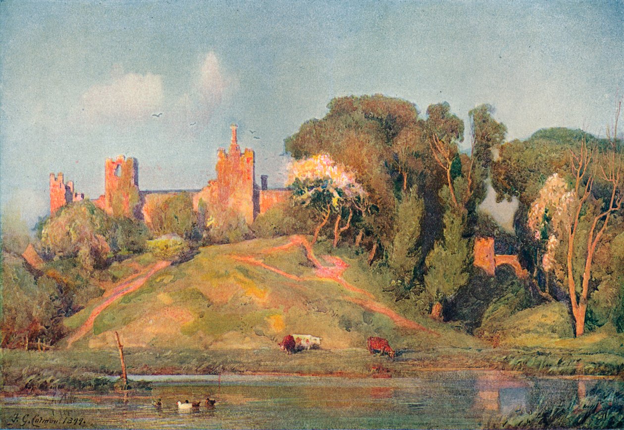 Ancient Fort in Suffolk, c1899 od Frederick George Cotman