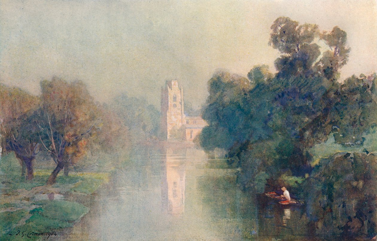 Ranní mlhy, Hemingford Grey, 1906. od Frederick George Cotman