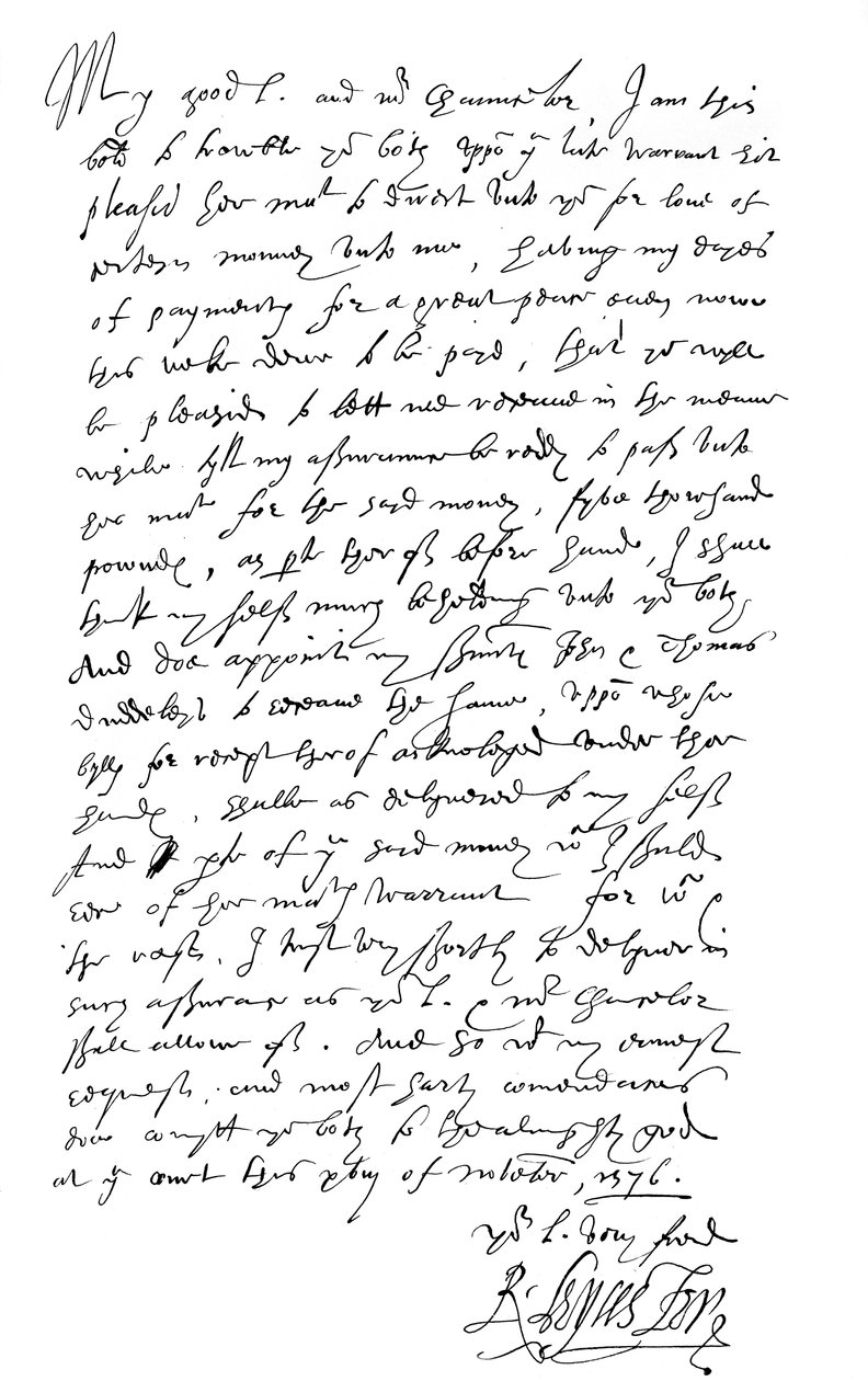 Dopis Roberta Dudleyho, hraběte z Leicesteru, lordu Burghleymu a siru Walteru Mildmayovi, 1576 1856. od Frederick George Netherclift