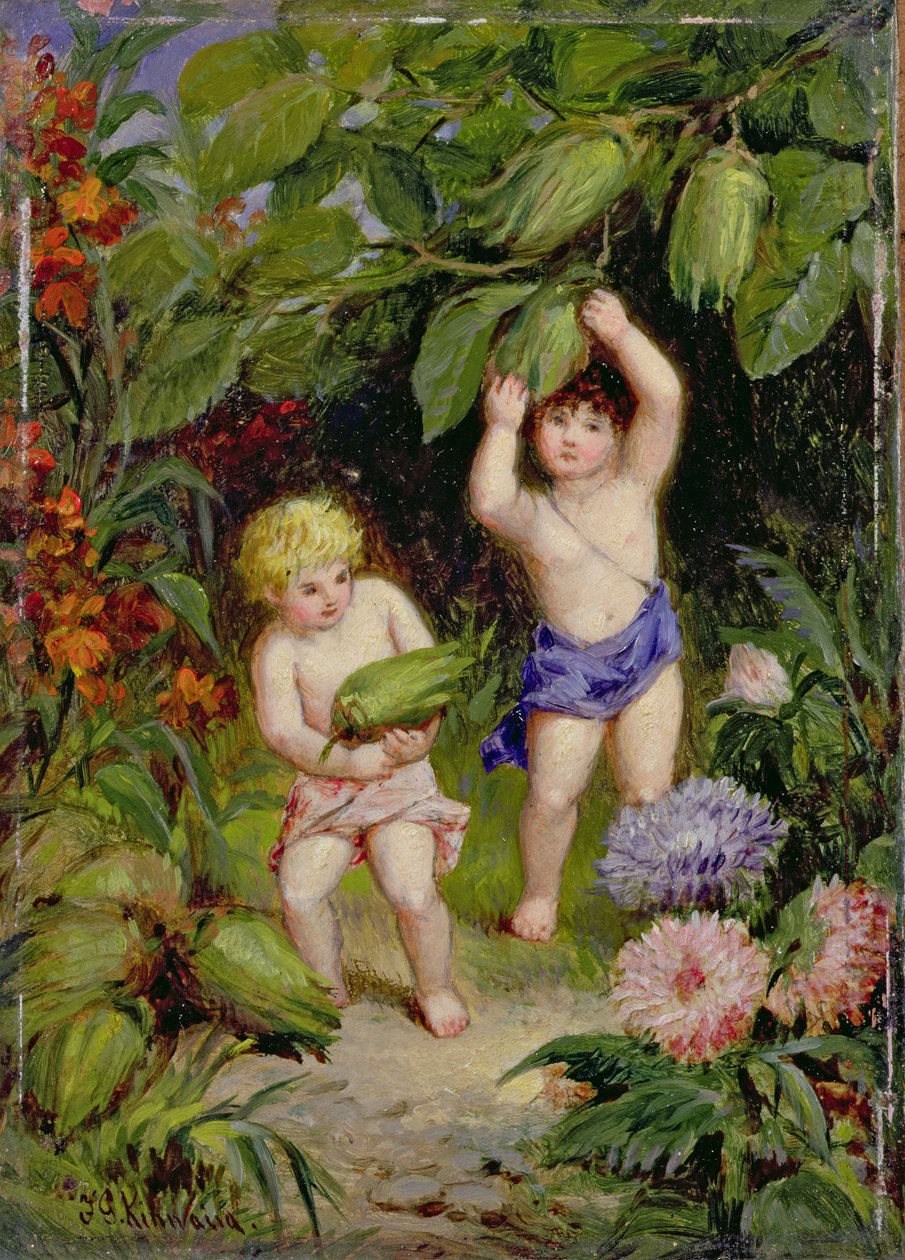 The Four Seasons: Podzimní olej na palubě od Frederick Gerald Kinnaird