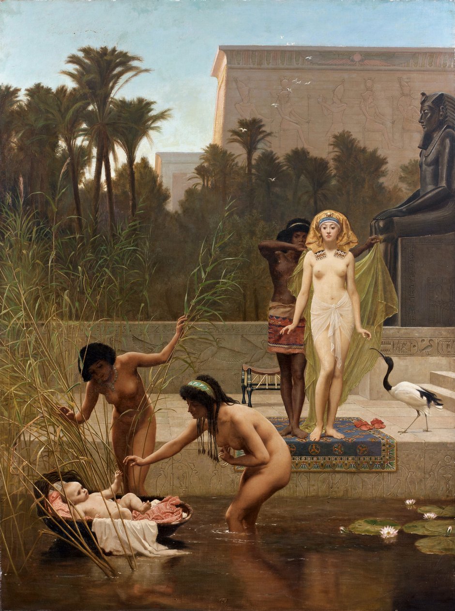 Mojžíš zachraňuje vody - Nalezení Mojžíše Goodall, Frederick (1822-1904). Olej na plátně, rozměr: 152,4x114 od Frederick Goodall