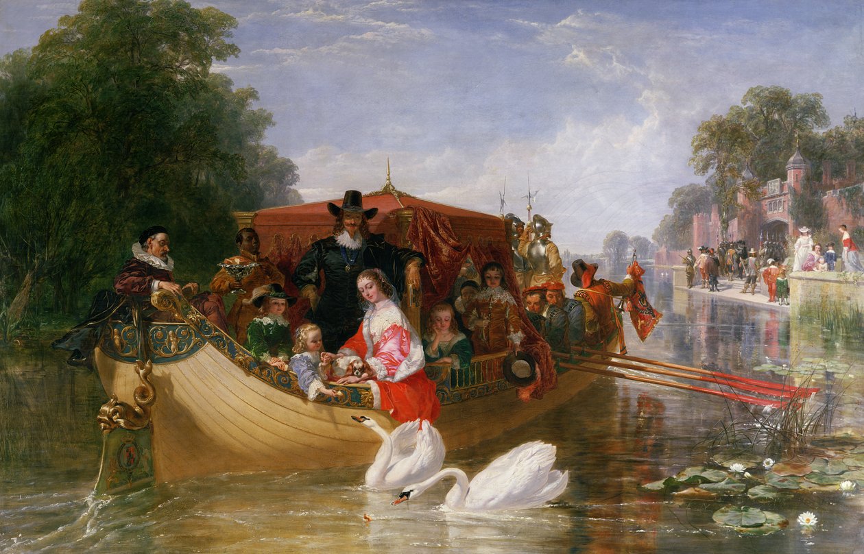 Šťastnější dny Karla I., 1855 od Frederick Goodall