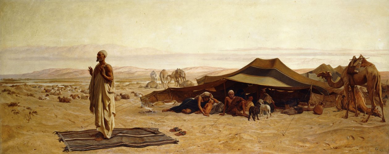 Vedoucí domu při modlitbě, 1872 od Frederick Goodall