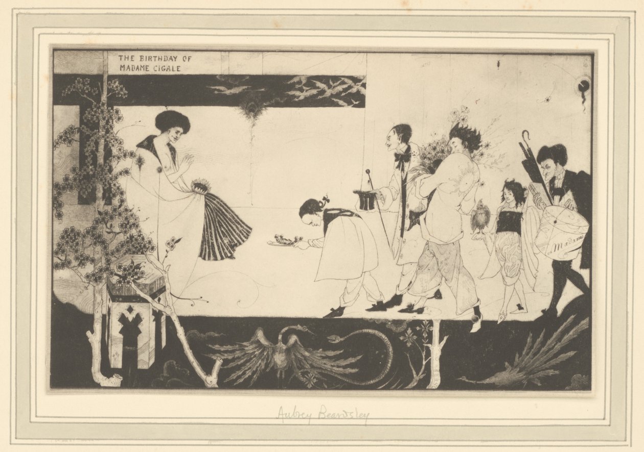 [Aubrey Beardsley: Narozeniny paní Sagalle] od Frederick H. Evans