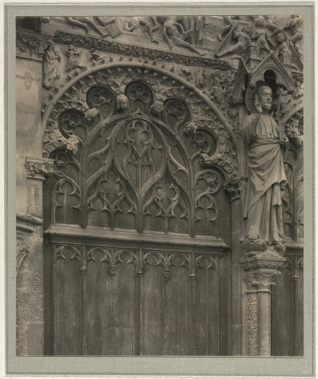 Bourges Cathedral: Crypt Under Nave, c. 1900. od Frederick Henry Evans