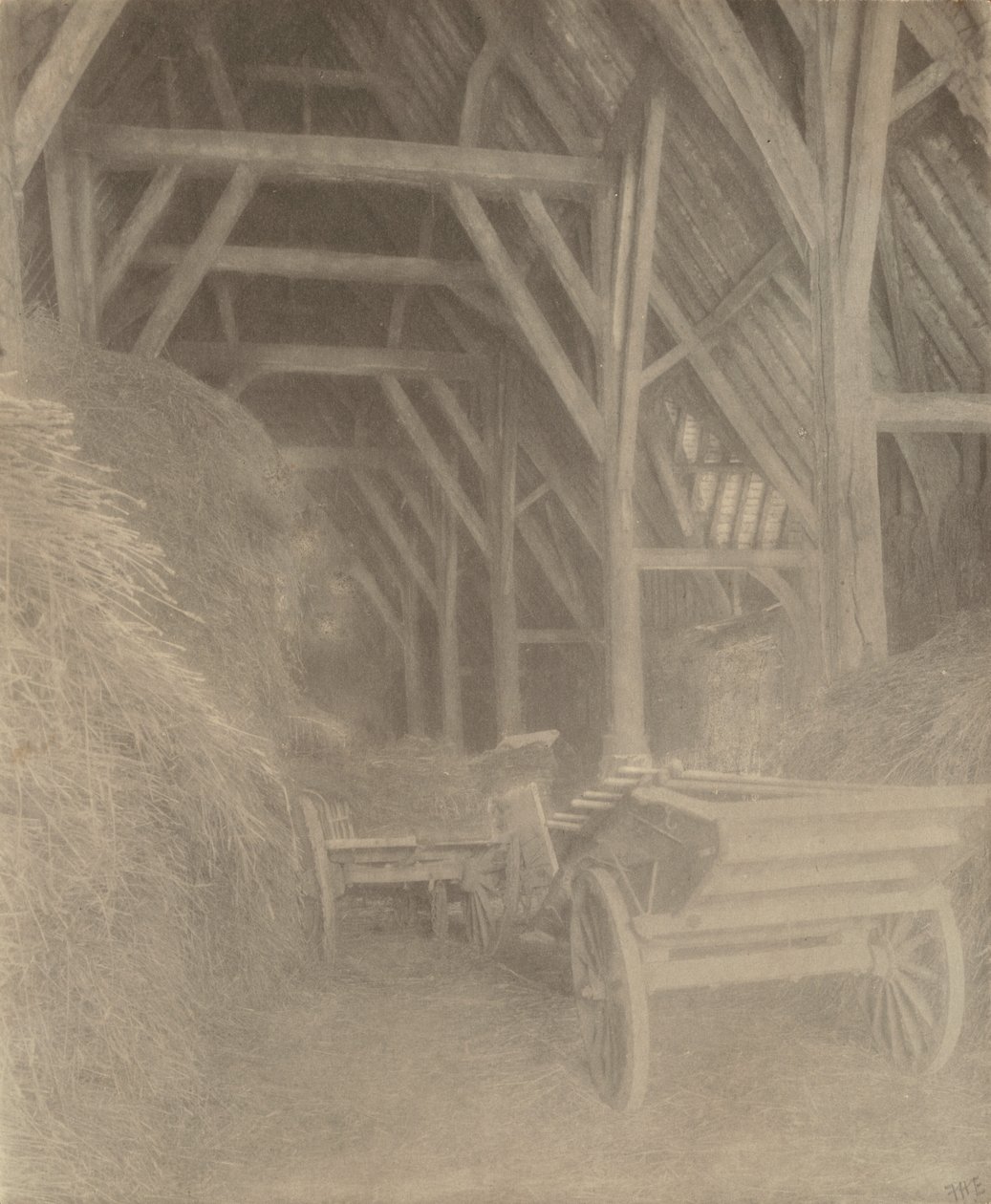 Stodola Great Cokkeswell (u Kelmscottu): Interiér od Frederick H. Evans