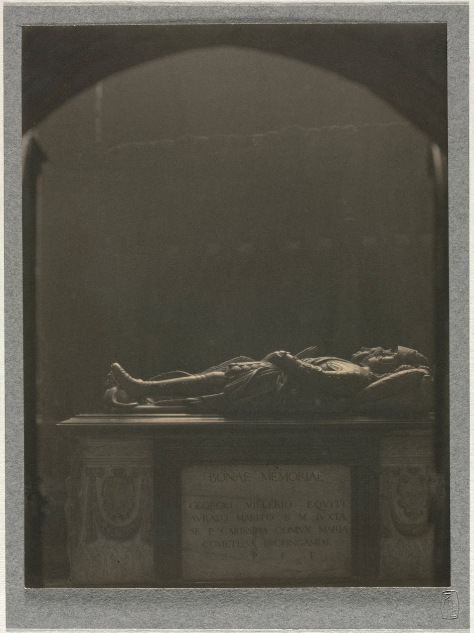 Westminsterské opatství, hrobka sira Georgese Villierse d. 1605, c. 1900. od Frederick Henry Evans