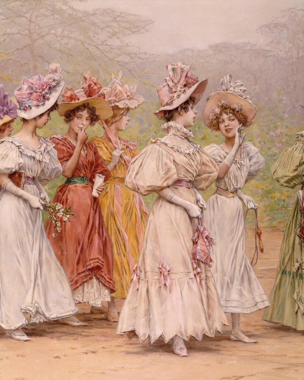 Promenáda (olej na plátně) od Frederick Hendrick Kaemmerer