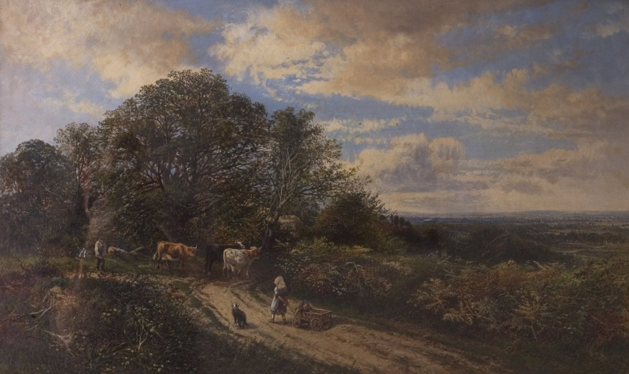 Krajina s dobytkem, konec 19. století od Frederick Henry Henshaw