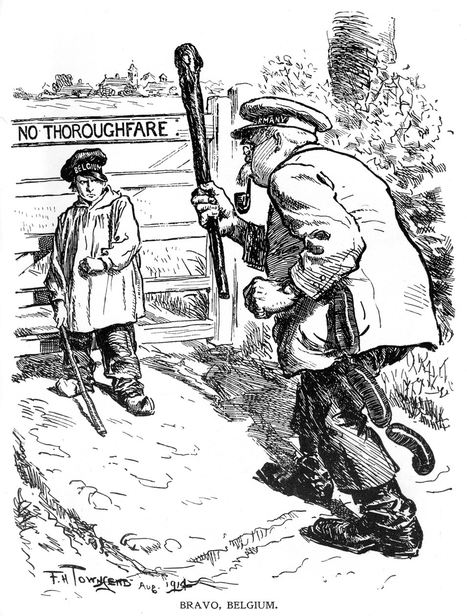 Bravo, Belgie, 1914, 1920 od Frederick Henry Townsend