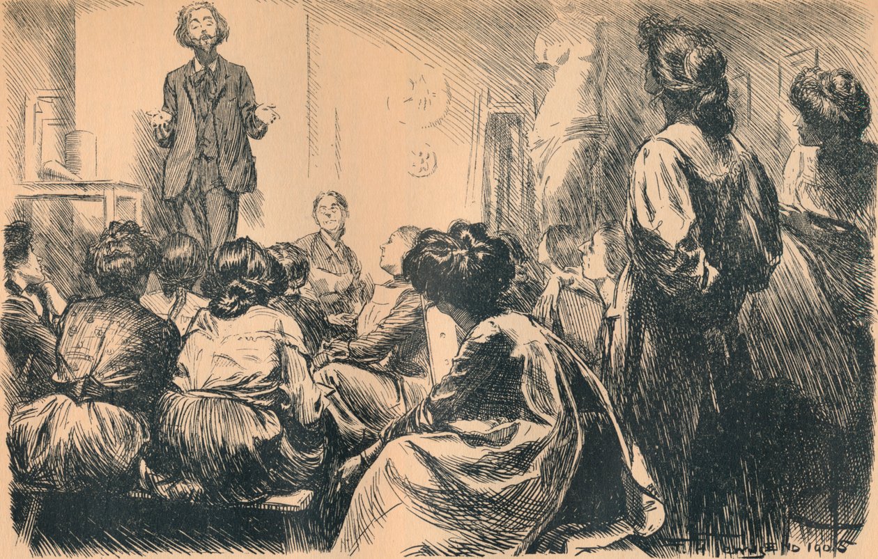 Naše večerní umělecké kurzy byly zahájeny, 1905 od Frederick Henry Townsend