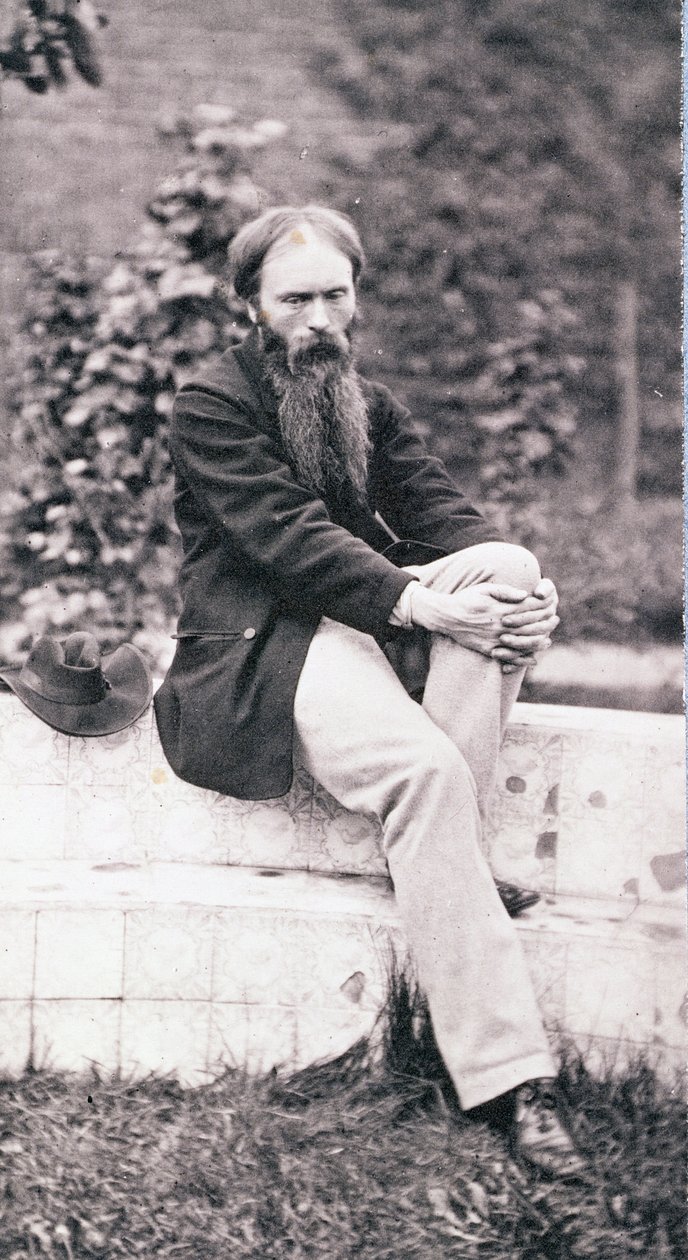 Portrét sira Edwarda Burne-Jonese (1833-98) (sépiová fotografie) od Frederick Hollyer