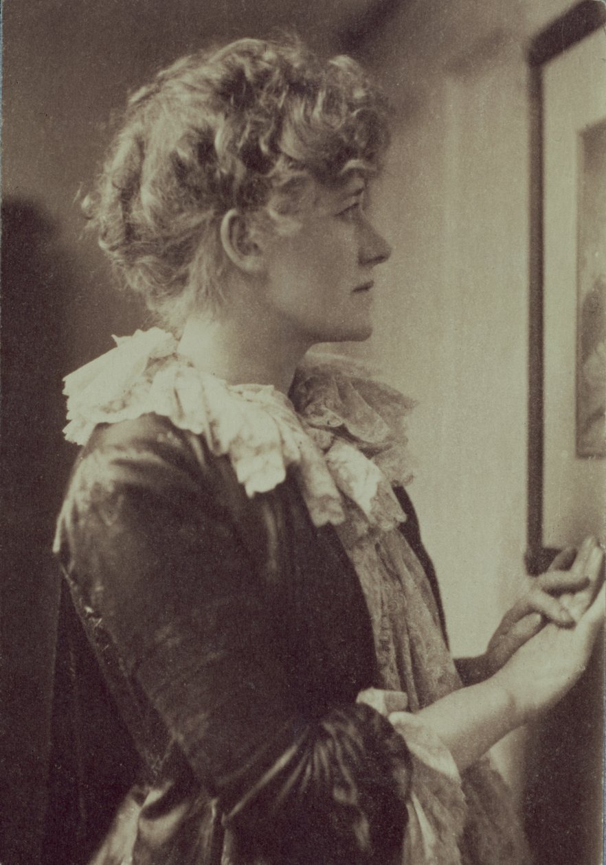 Portrétní fotografie Ellen Terry (1847-1928) od Fredericka Hollyera (1837-1933) (sépiová fotografie) od Frederick Hollyer