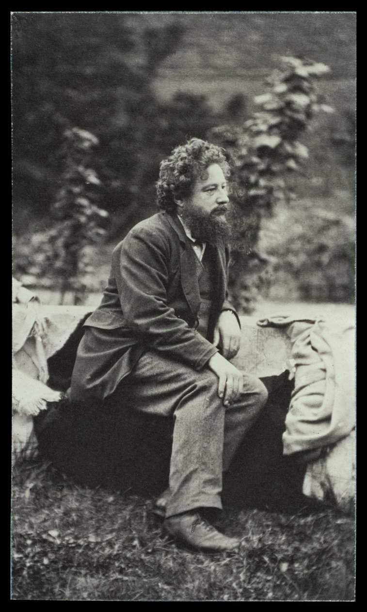 Portrétní fotografie Williama Morrise (1834-96) od Fredericka Hollyera (1837-1933) (sépiová fotografie) od Frederick Hollyer