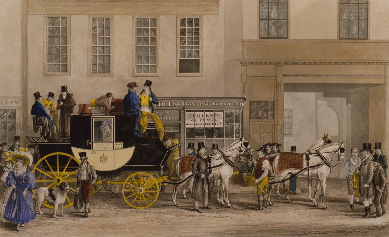 Blenheim, Leaving the Star Hotel, Oxford od Frederick James Havell