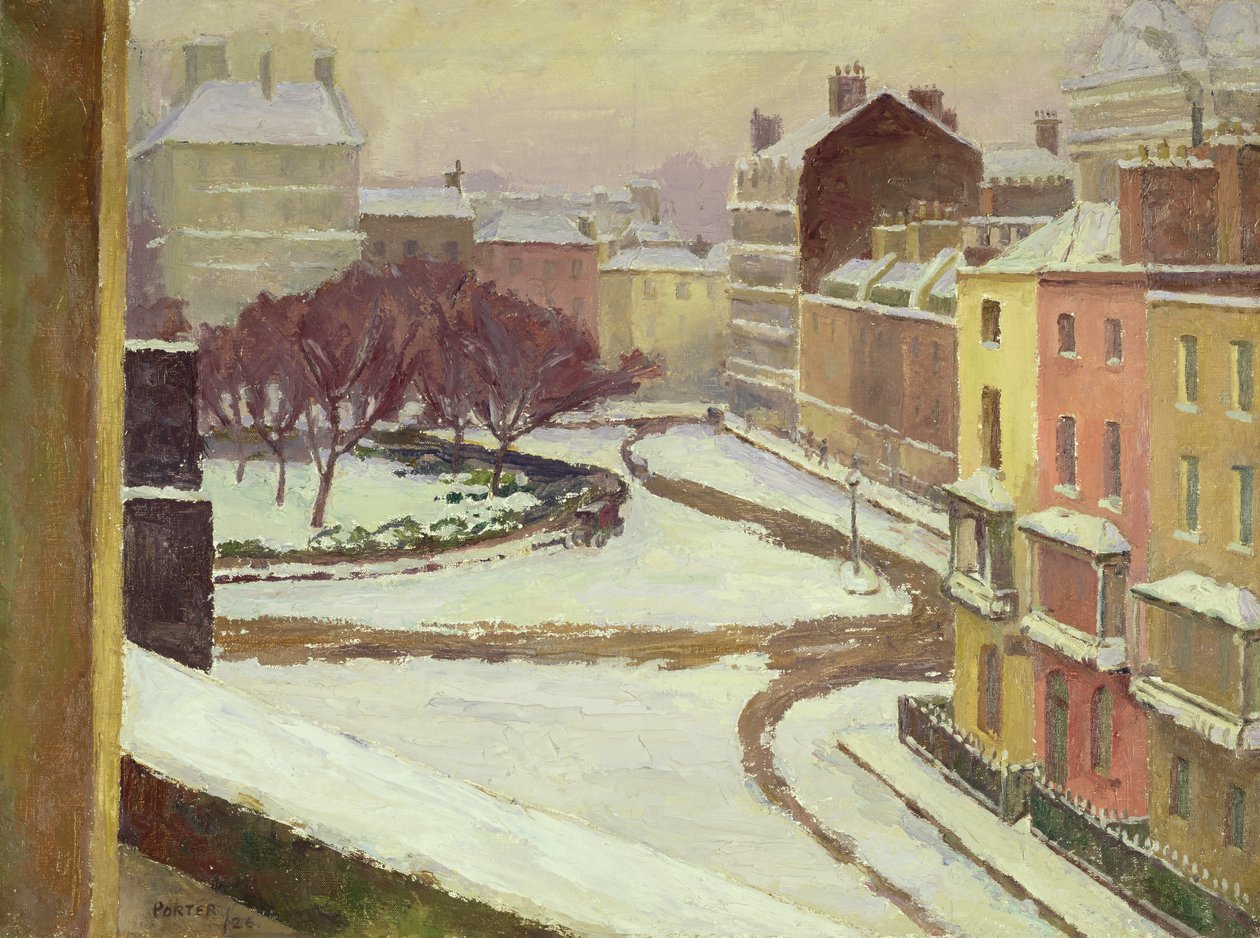 Sníh na Hanover Square v Londýně od Frederick James Porter