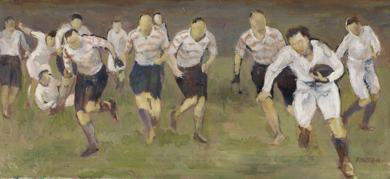 The Break-Away, cca 1929 (olej na plátně) od Frederick James Porter