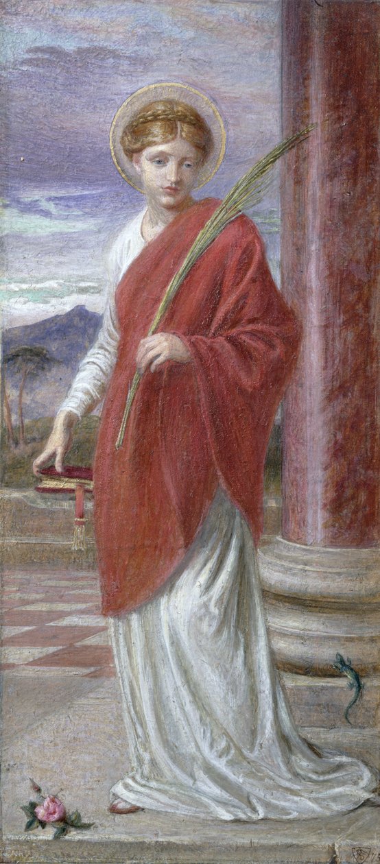 Santa Bibliana (gouache) od Frederick James Sheilds