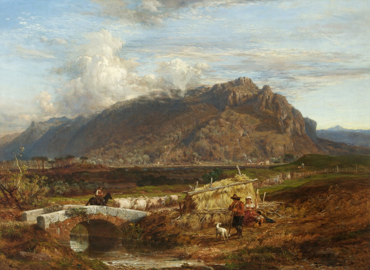 Monte Soracte v římské Campagna, 1863 od Frederick Lee Bridell