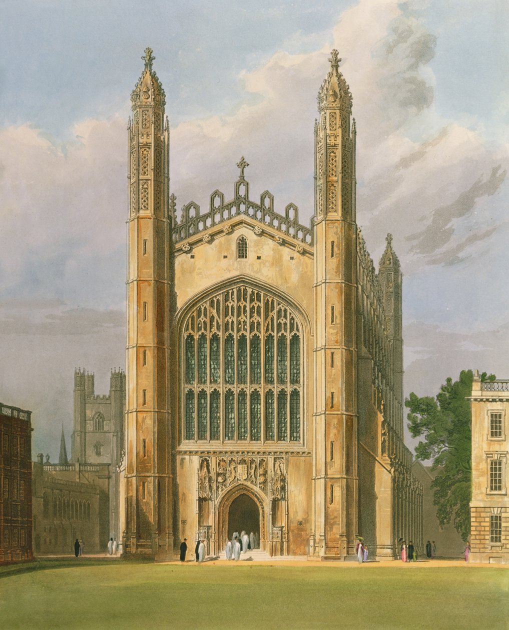 Cambridge: Kings College z "History of Cambridge", Vol.1 od Frederick Mackenzie