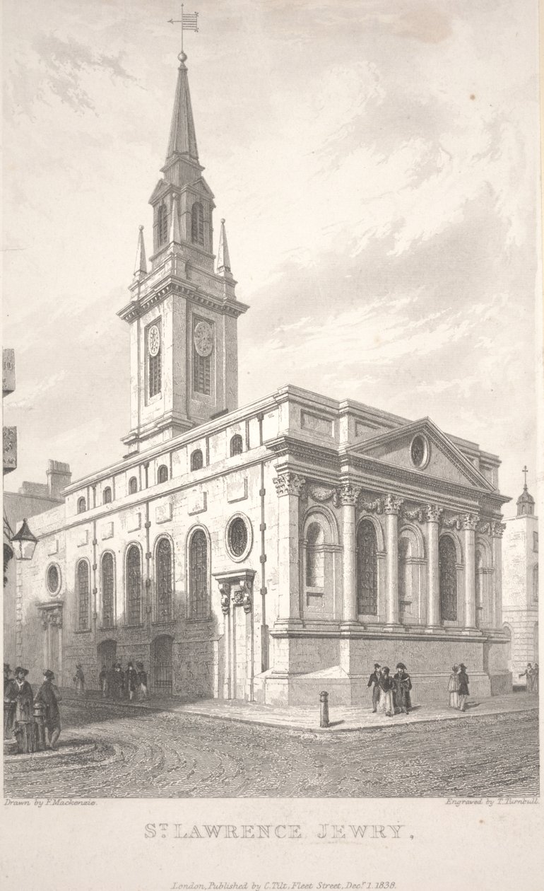 St. Lawrence Jewry, rytina T. Turnbull od Frederick Mackenzie