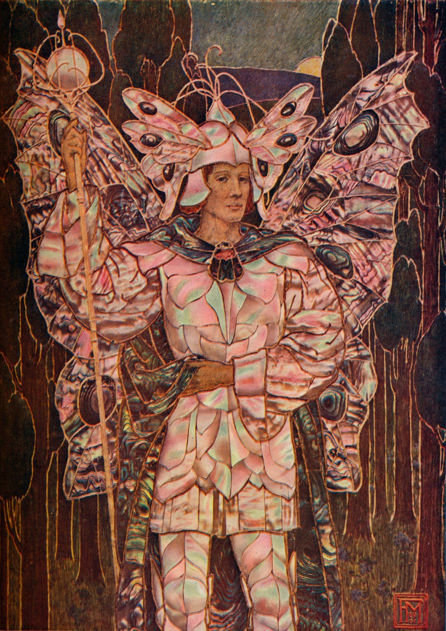 Panel v Gesso a Mother-O-Pearl, c1901 od Frederick Marriott