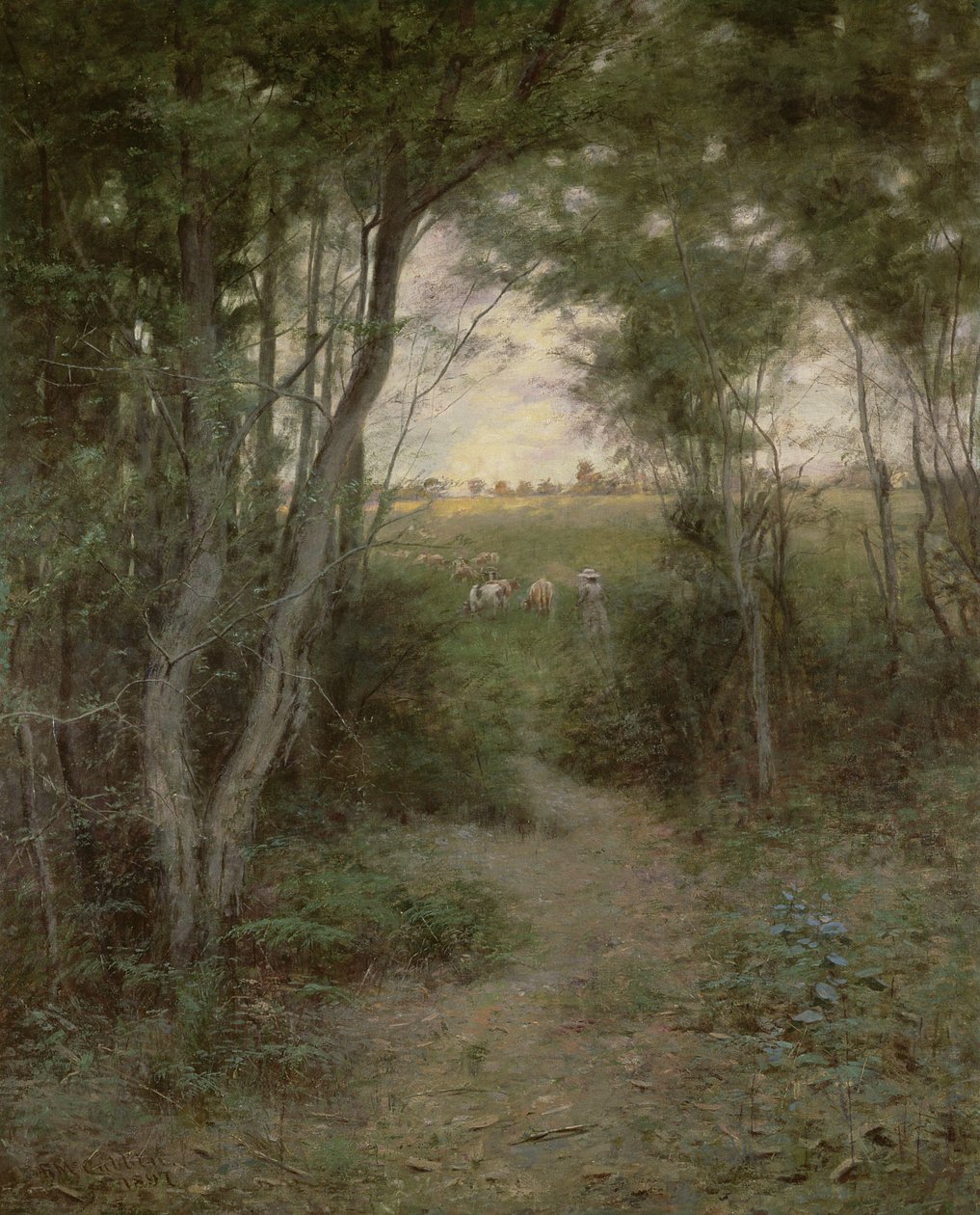 Bush poblíž Heidelbergu, Melbourne, 1898 od Frederick McCubbin