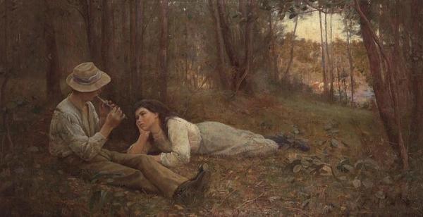 Hráč na flétnu od Frederick McCubbin