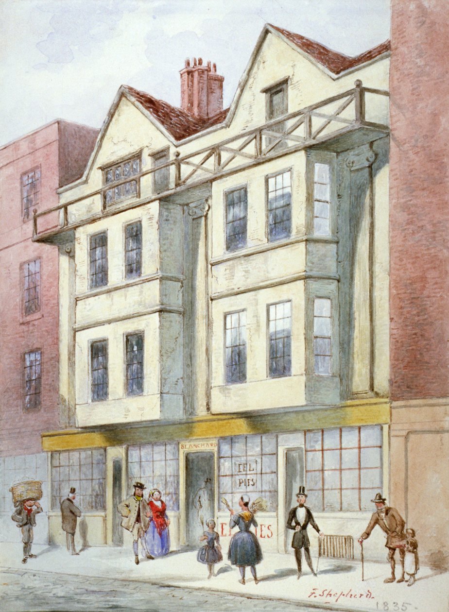 Blanchardovy prostory, Fleet Street, City of London, 1835 od Frederick Napoleon Shepherd