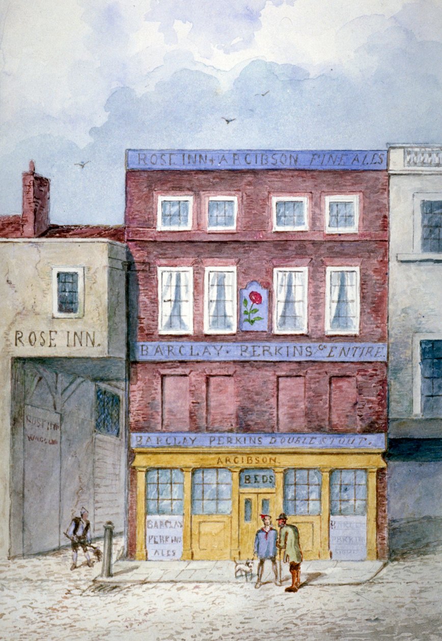 The Rose Inn, Farringdon Street, City of London, 1838 od Frederick Napoleon Shepherd